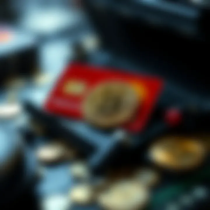 Visual representation of a digital wallet with cryptocurrency