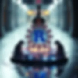 An intricate digital art piece symbolizing the NFT concept