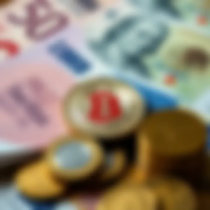 Blending Digital Assets with Traditional Currency Cryptocurrency coins alongside traditional currency