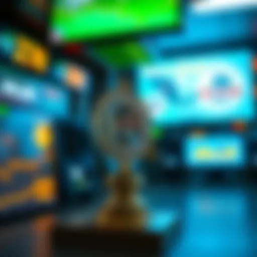 The Intersection of Digital and Traditional Currency Currency exchange symbol with digital screens