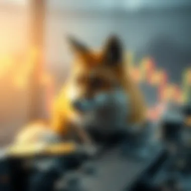 Visual representation of strategic trading techniques for Fox Coin