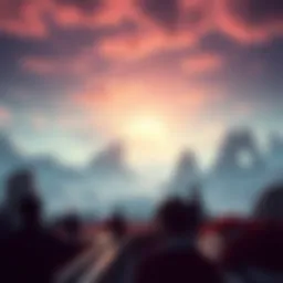 Virtual landscape showcasing the metaverse