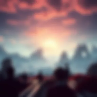 Virtual landscape showcasing the metaverse