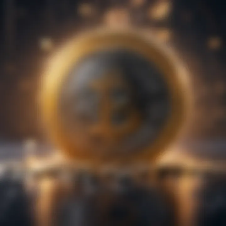 Digital currency transfer illustration