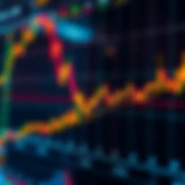 Dynamic cryptocurrency trading chart displaying market fluctuations
