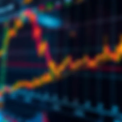Dynamic cryptocurrency trading chart displaying market fluctuations
