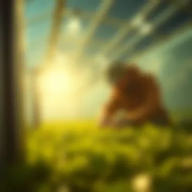 Conceptual graphic of yield farming strategy in cryptocurrency