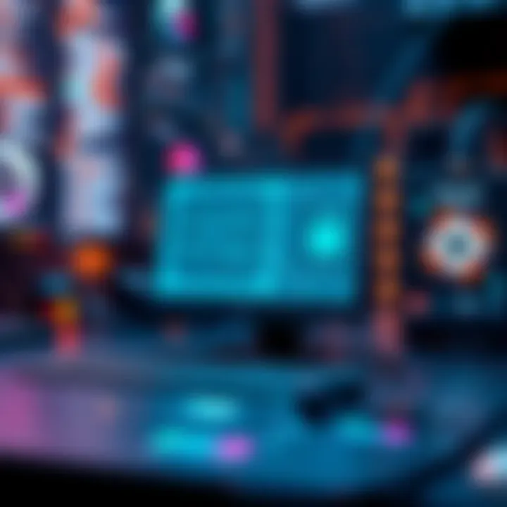 A graphic of various digital security tools protecting digital artwork