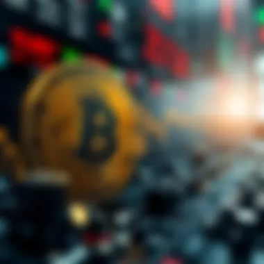 Artistic interpretation of volatility in cryptocurrency markets.