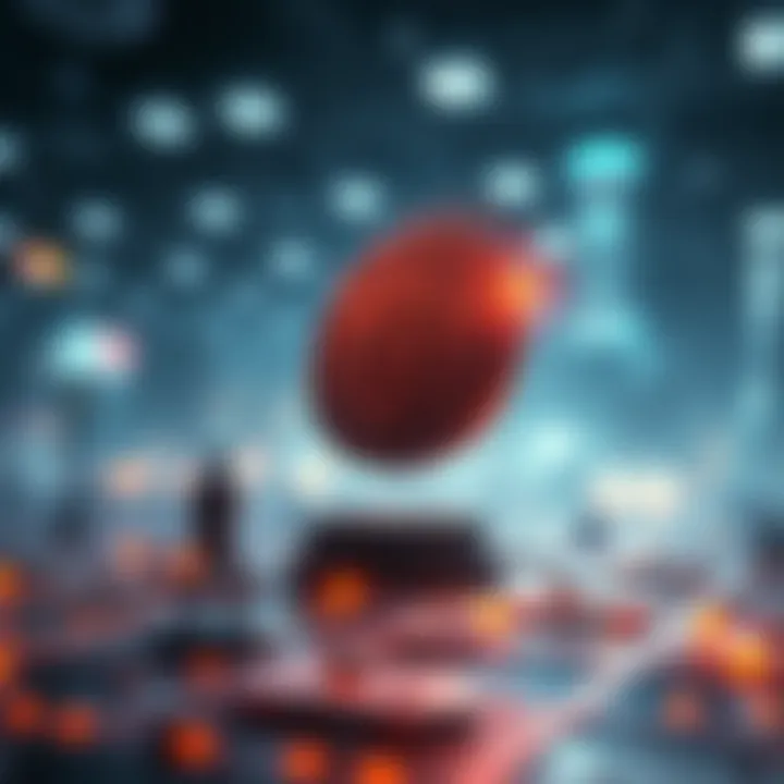 The Emergence of NFTs in the Creative Sphere An illustration depicting the rise of NFTs in the digital art ecosystem