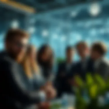 Collaborative Investment Insights A diverse group discussing investment strategies