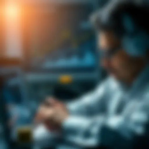 An auditor reviewing cryptocurrency transaction records