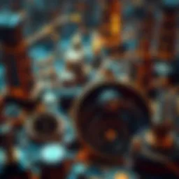 An intricate visualization of cryptocurrency ecosystems