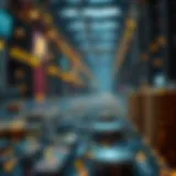 Visual representation of blockchain technology in asset management