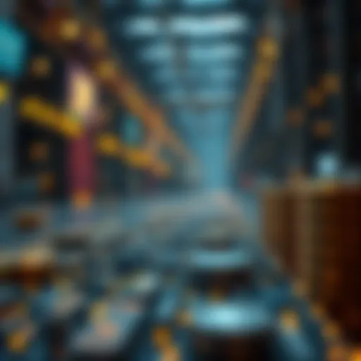 Visual representation of blockchain technology in asset management