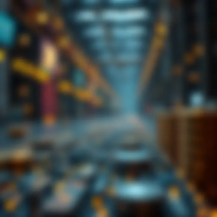 Visual representation of blockchain technology in asset management