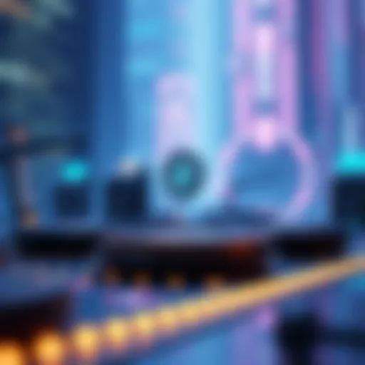 Visual representation of blockchain technology