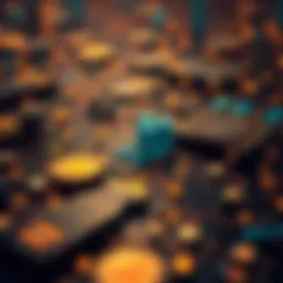 Visual representation of blockchain technology