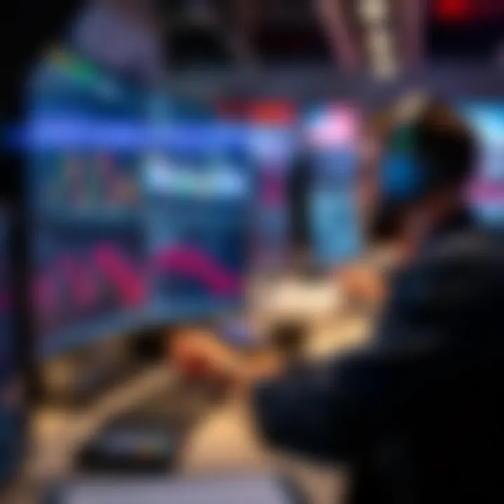 Trader analyzing market data on a screen