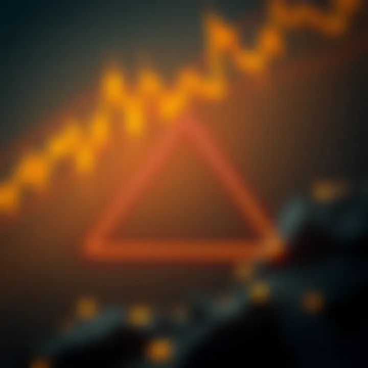 Illustration of an ascending triangle chart pattern in cryptocurrency trading