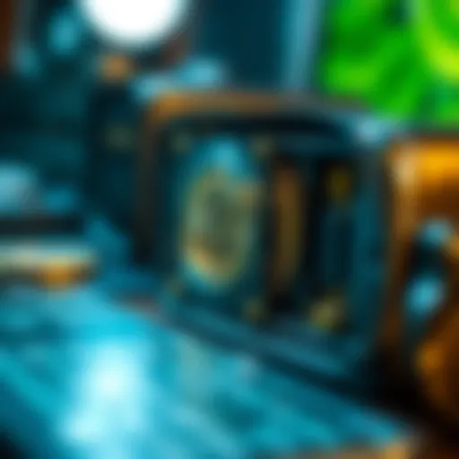 Features of Cryptocurrency Hard Wallets A detailed view of a cryptocurrency hard wallet showcasing its features