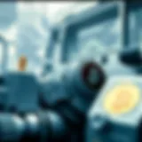 Visual representation of ice crypto exchange mechanics