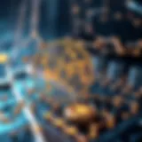 An illustration depicting the blockchain technology underlying NFTs