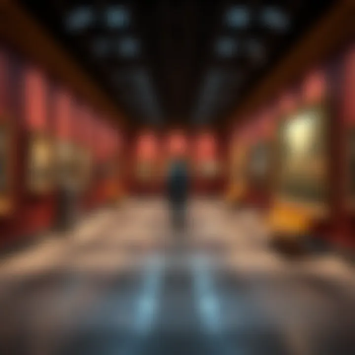 NFT Art Gallery Representation Artworks represented as NFTs in a virtual gallery