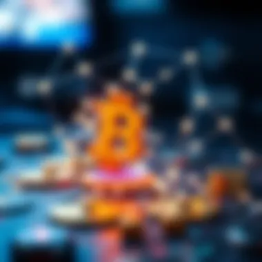 A graphical depiction of the role of P2P networks in cryptocurrency