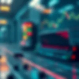 Visual representation of stop loss limit orders in trading scenarios