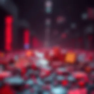 An abstract representation of digital assets symbolizing NFTs