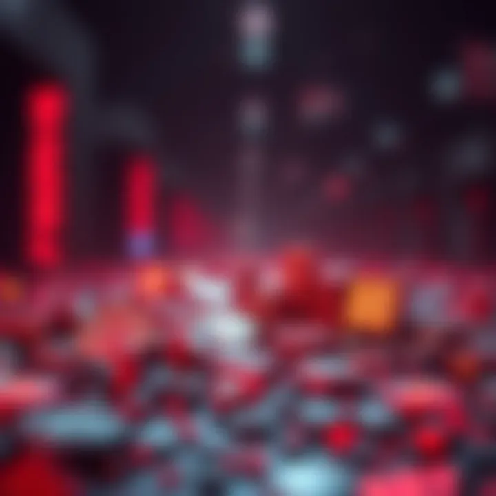 An abstract representation of digital assets symbolizing NFTs