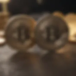 Conceptual representation of cryptocurrency transactions