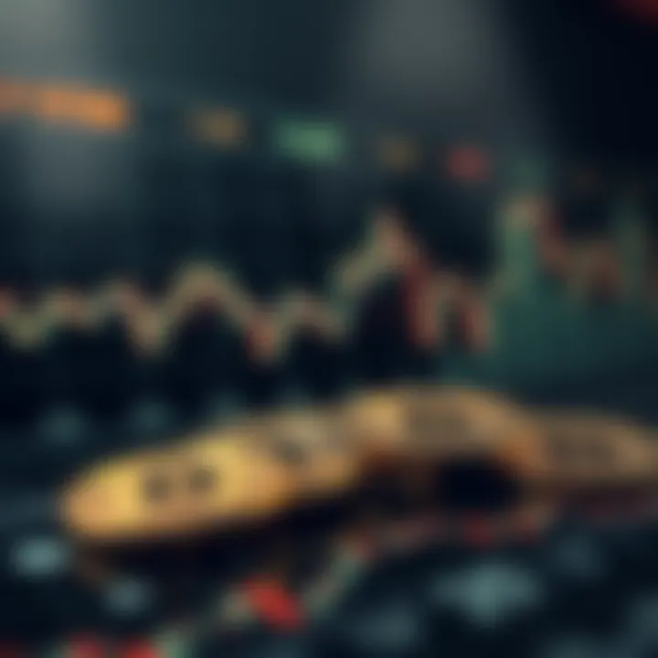 An analytical graph showing market trends and valuation of physical bitcoins