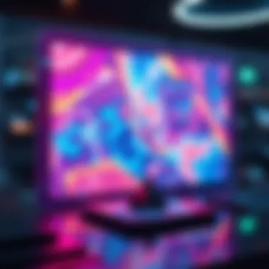 Exploring Digital Creation A vibrant digital artwork displayed on a virtual platform